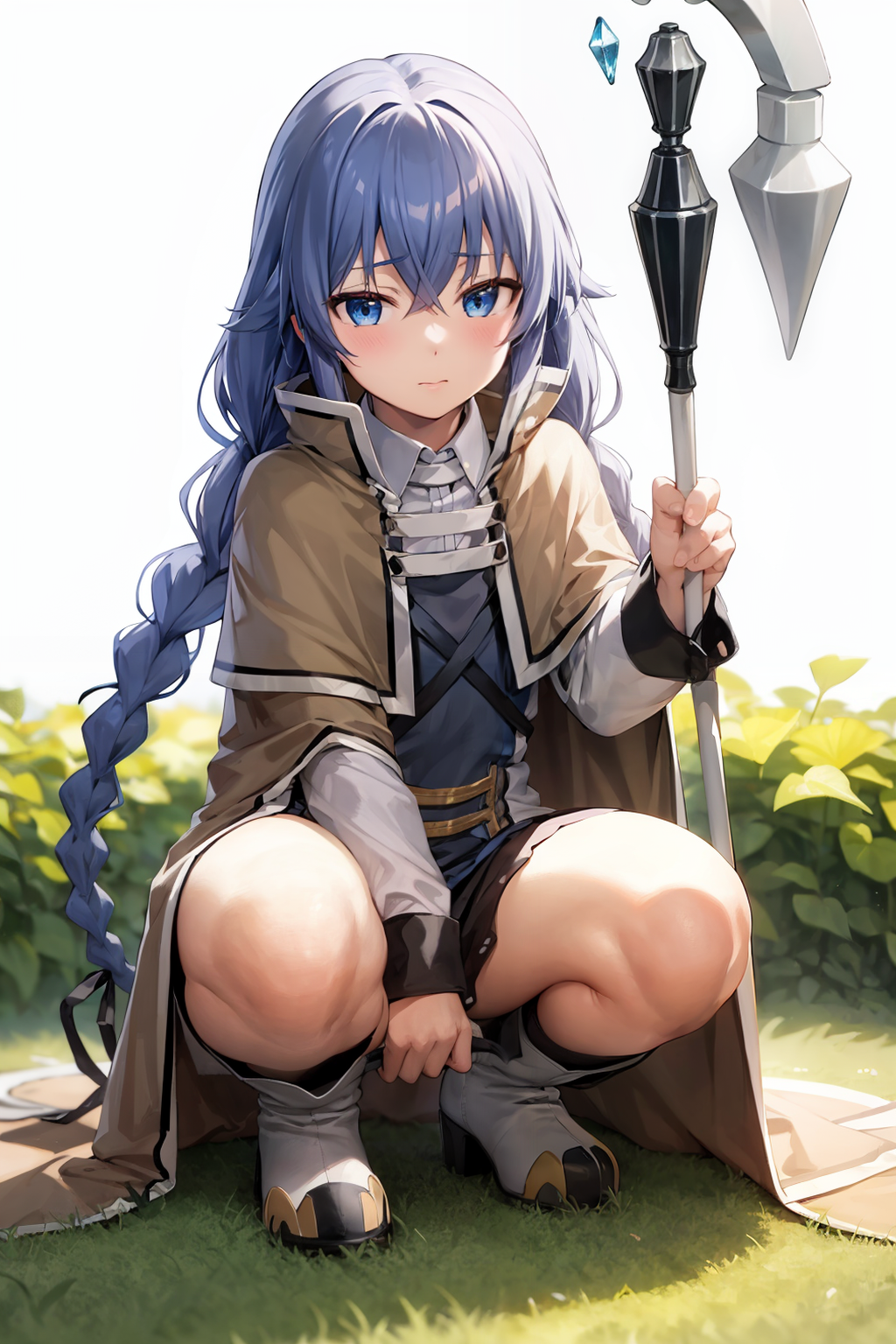 01722-2728001572-masterpiece, best quality, _lora_roxy_1_,roxy migurdia, 1girl, solo, blue eyes, blue hair, squatting, braid, long hair,ahoge, st.png
